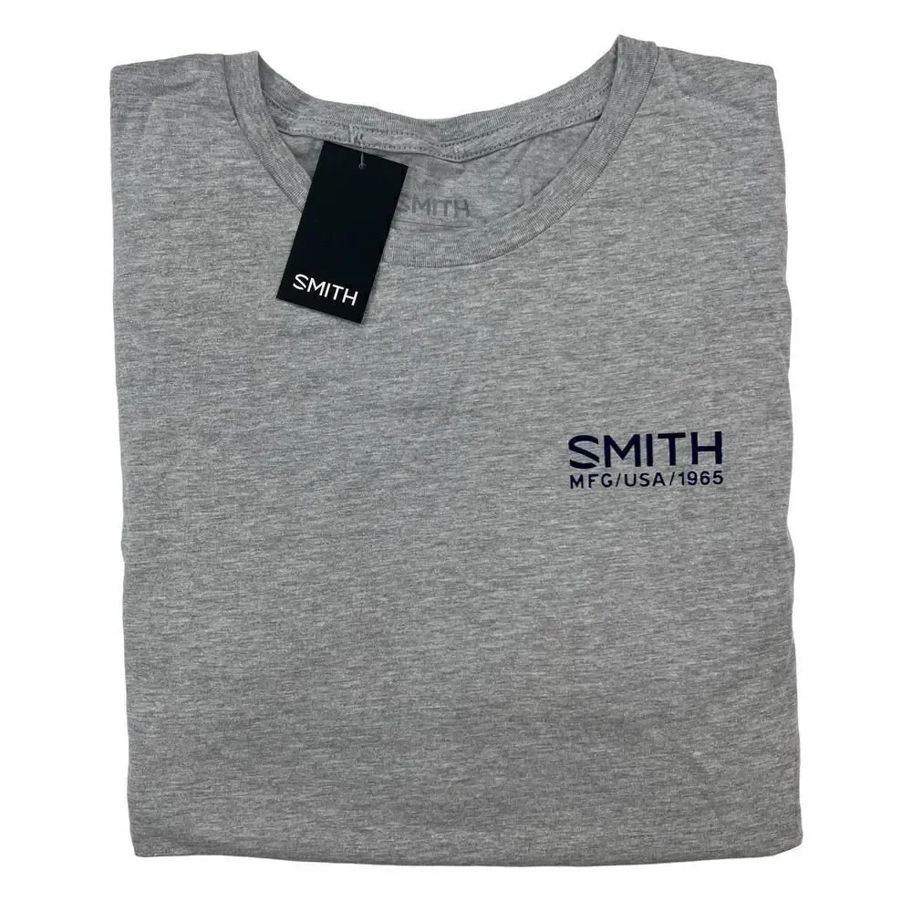 New Smith Men 100% Cotton Gray Long Sleeve T-Shirt Crew Neck Pullover US XXL - Picture 2 of 6